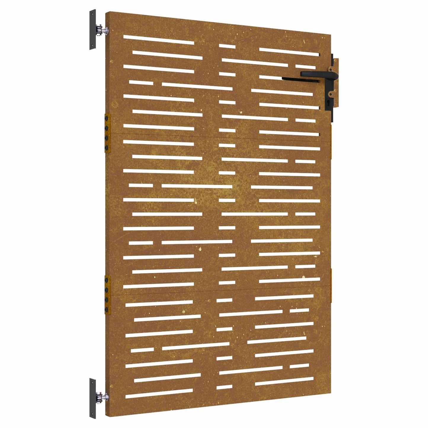 Cancello da giardino 85x150 cm in acciaio Corten design quadrato | homemem39