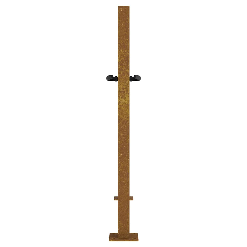 Cancello da giardino 100x75 cm in acciaio Corten design quadrato | homemem39