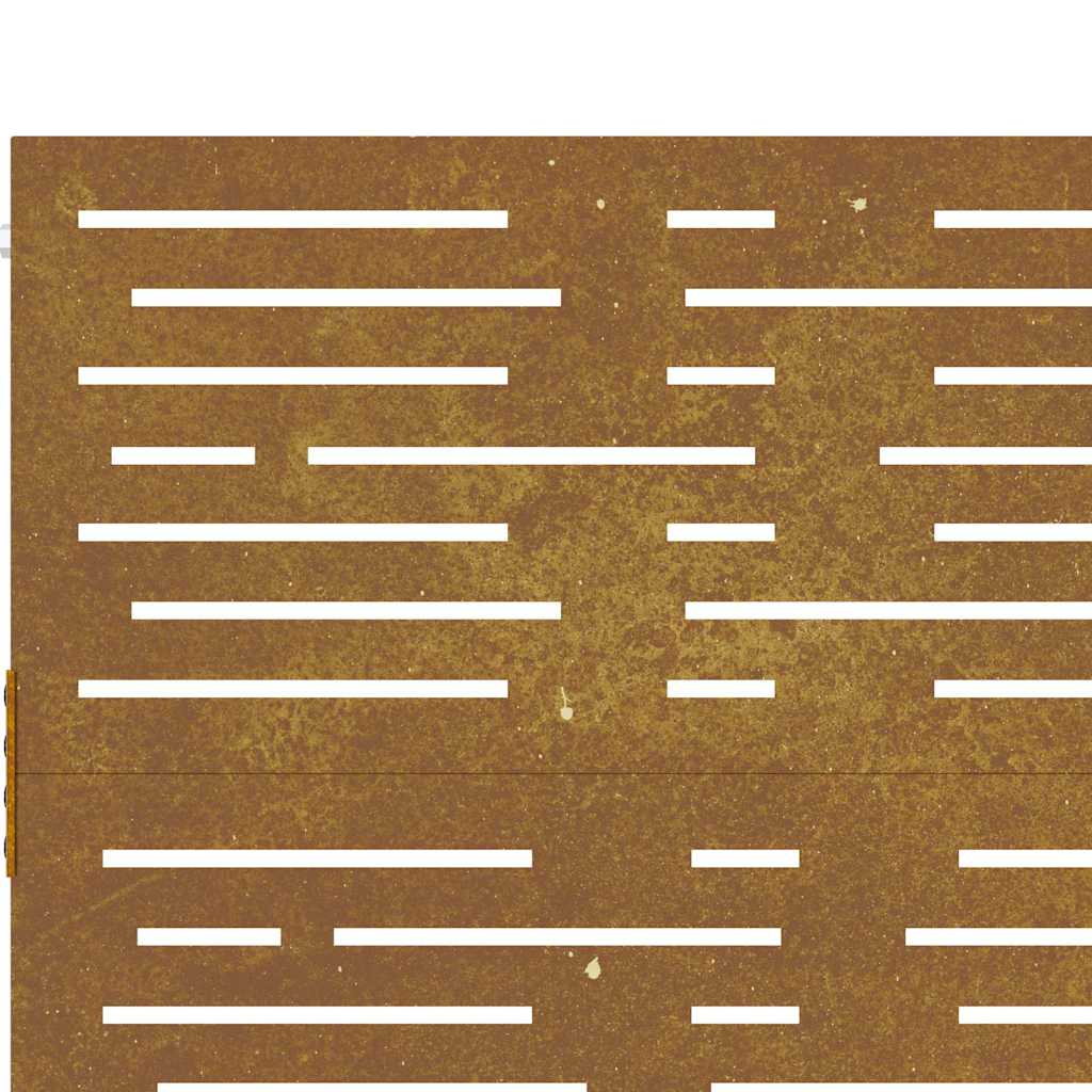 Cancello da giardino 100x75 cm in acciaio Corten design quadrato | homemem39