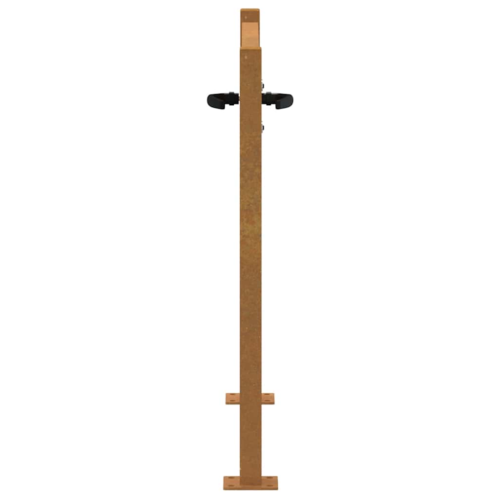Cancello da giardino 100x100 cm in acciaio Corten design quadrato | homemem39