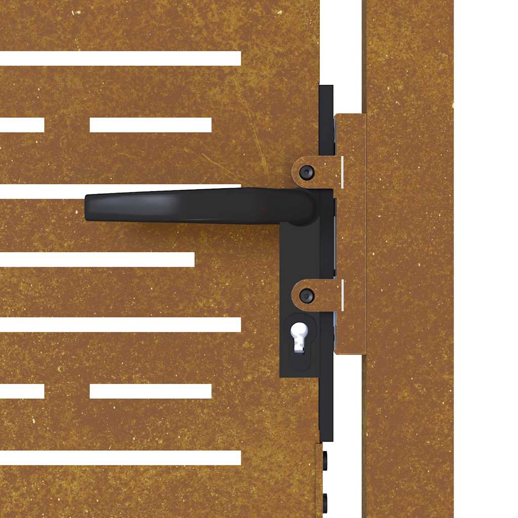 Cancello da giardino 100x100 cm in acciaio Corten design quadrato | homemem39
