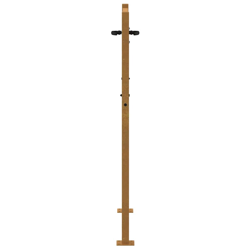 Cancello da giardino 100x125 cm in acciaio Corten design quadrato | homemem39