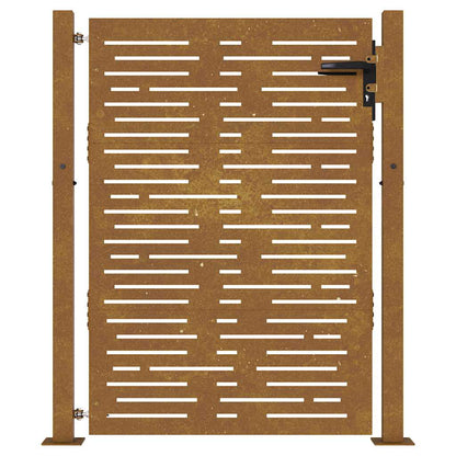 Cancello da giardino 100x150 cm in acciaio Corten design quadrato | homemem39