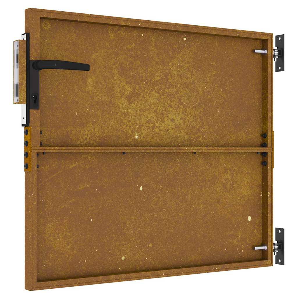 Cancello da giardino 85x75 cm in acciaio Corten | homemem39
