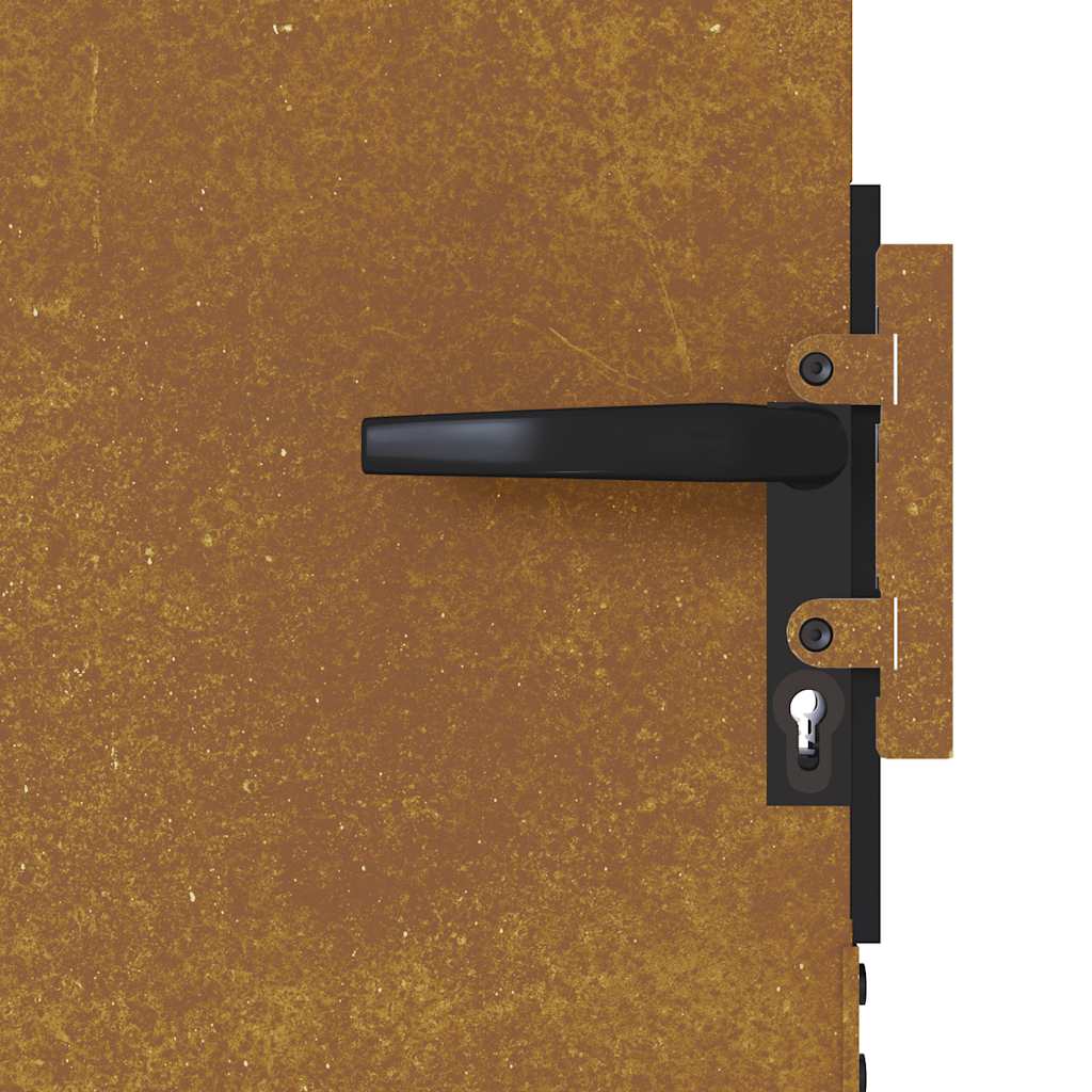 Cancello da giardino 85x75 cm in acciaio Corten | homemem39