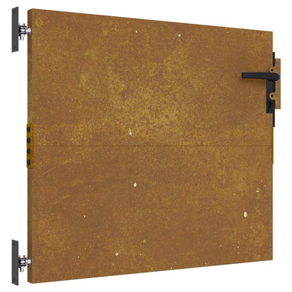 Cancello da giardino 85x125 cm in acciaio Corten design quadrato | homemem39