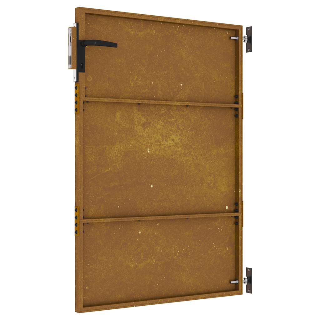 Cancello da giardino 85x125 cm in acciaio Corten | homemem39