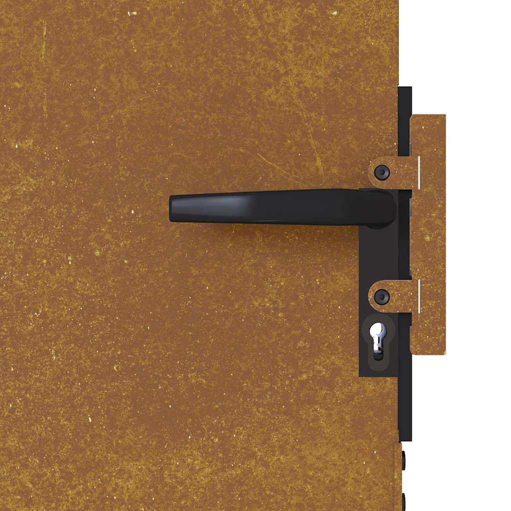 Cancello da giardino 85x200 cm in acciaio Corten | homemem39