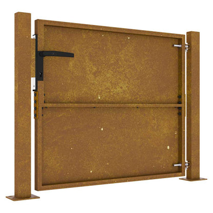 Cancello da giardino 100x75 cm in acciaio Corten | homemem39