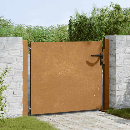 Cancello da giardino 100x100 cm in acciaio Corten