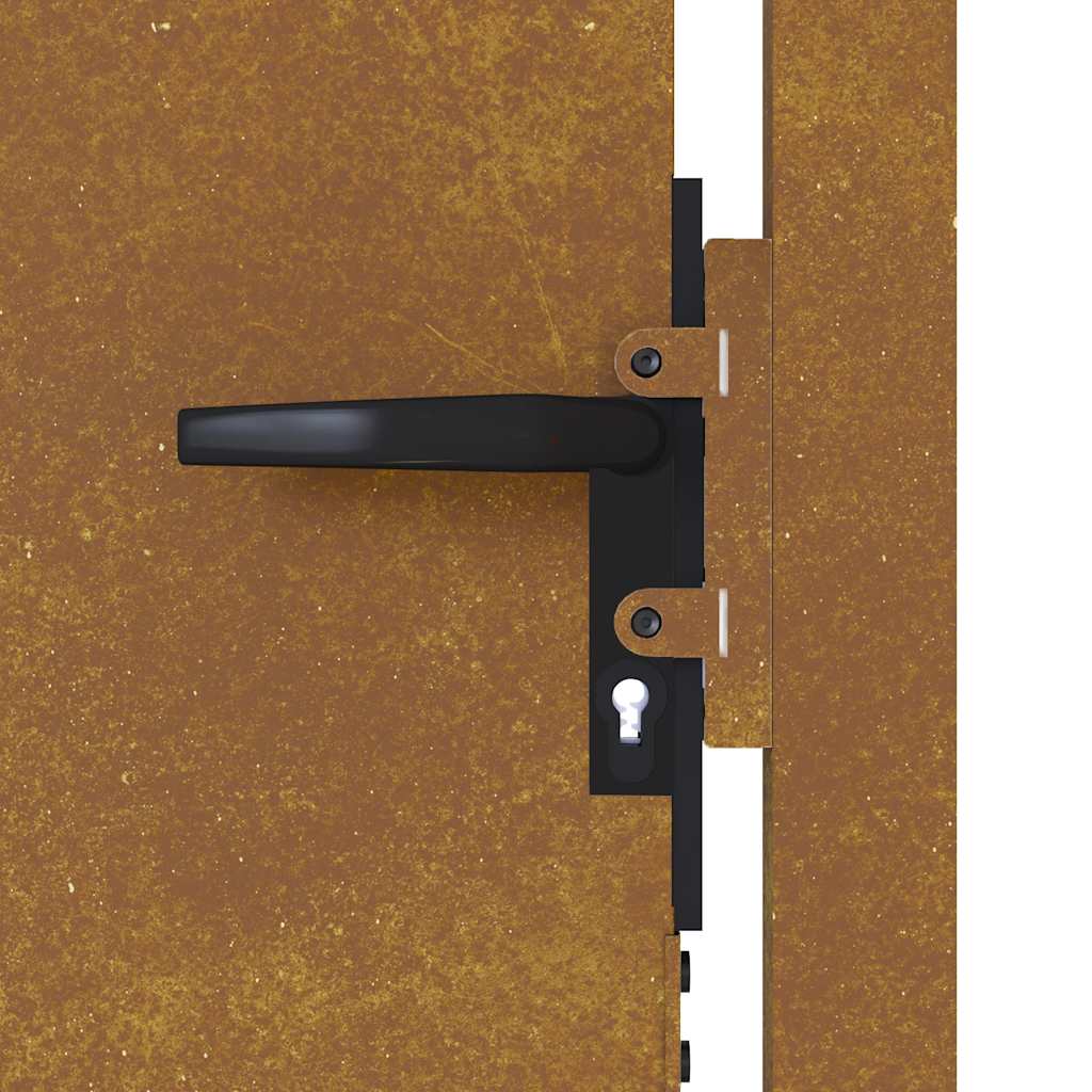 Cancello da giardino 100x100 cm in acciaio Corten | homemem39