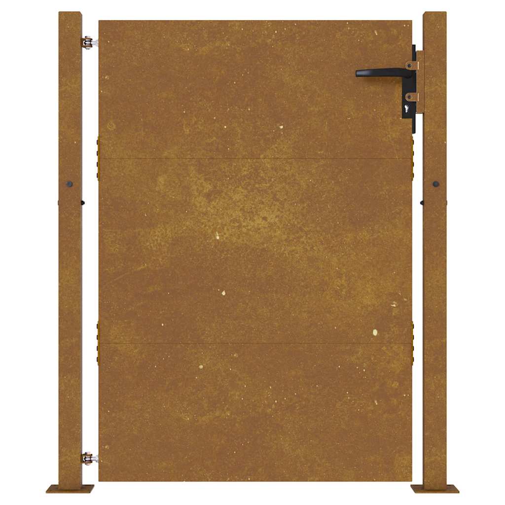 Cancello da giardino 100x125 cm in acciaio Corten | homemem39