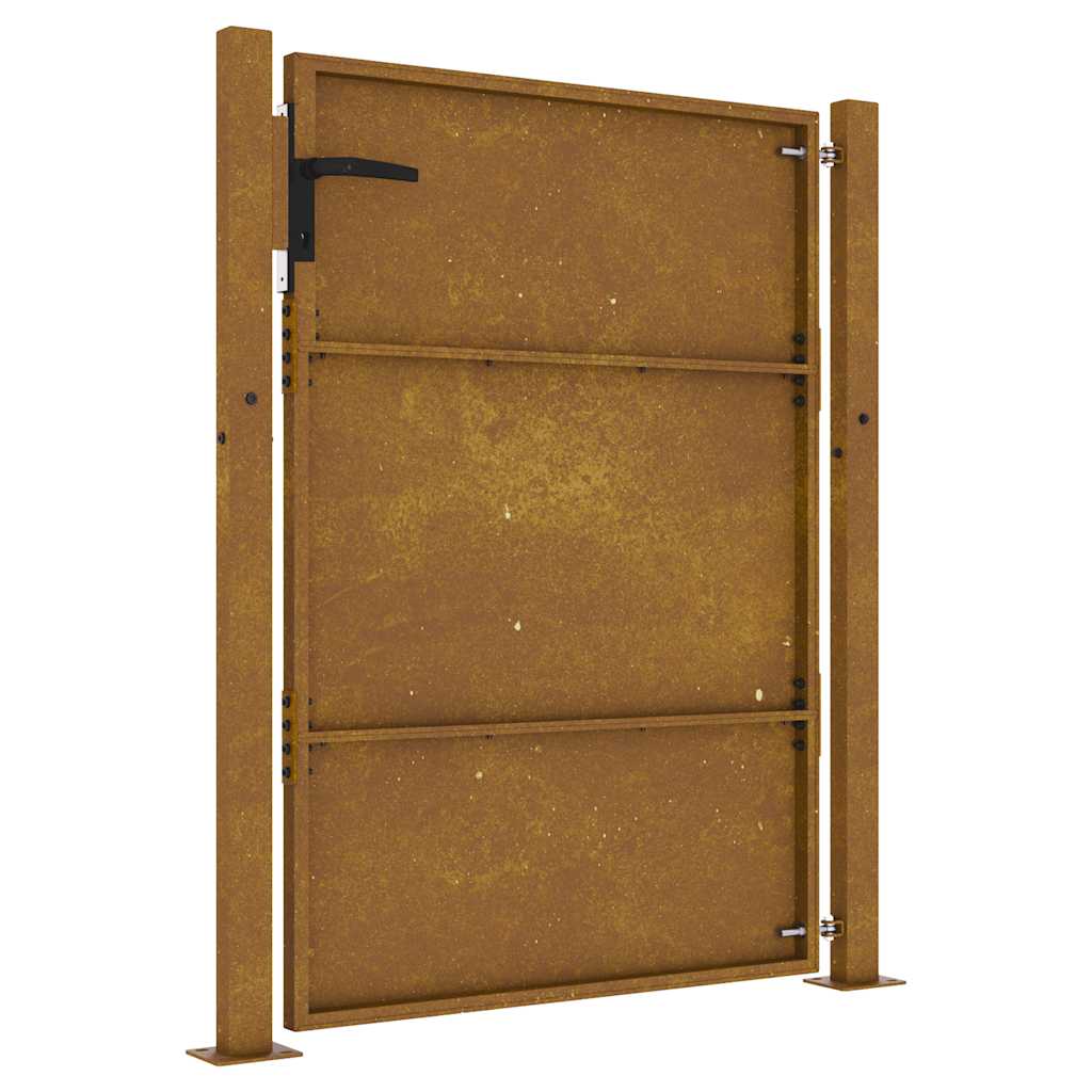 Cancello da giardino 100x150 cm in acciaio Corten | homemem39