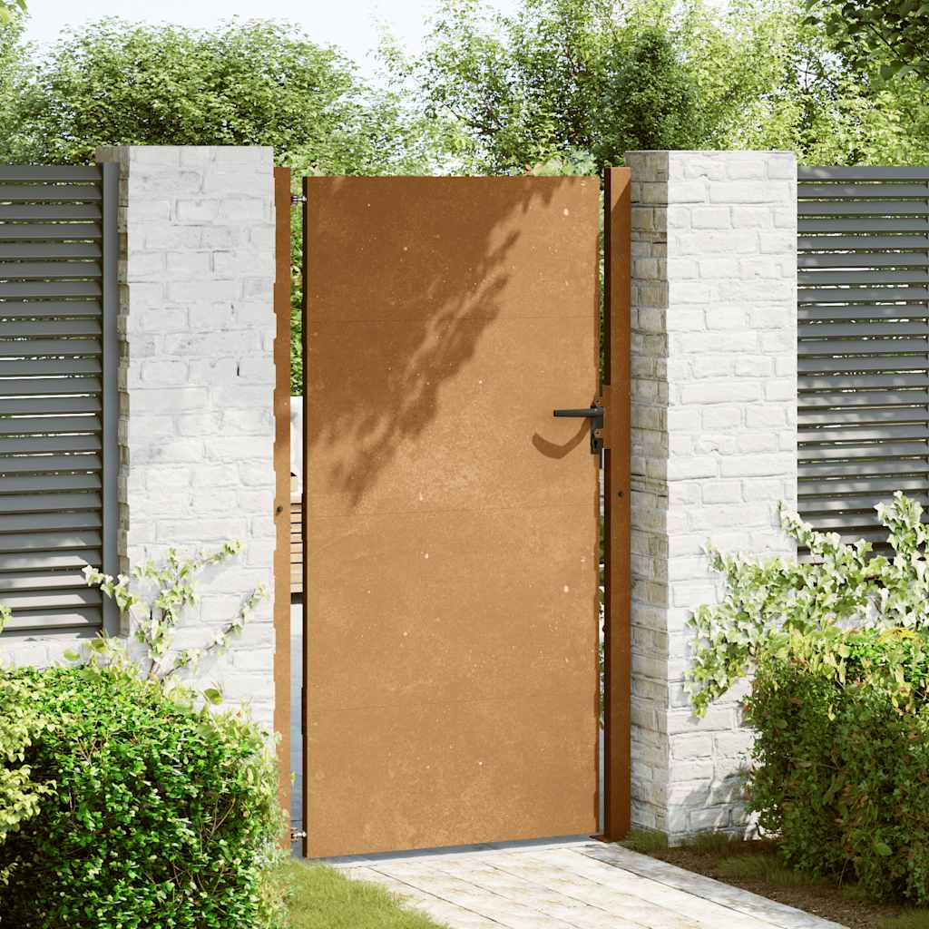 Cancello da giardino 100x200 cm in acciaio Corten | homemem39
