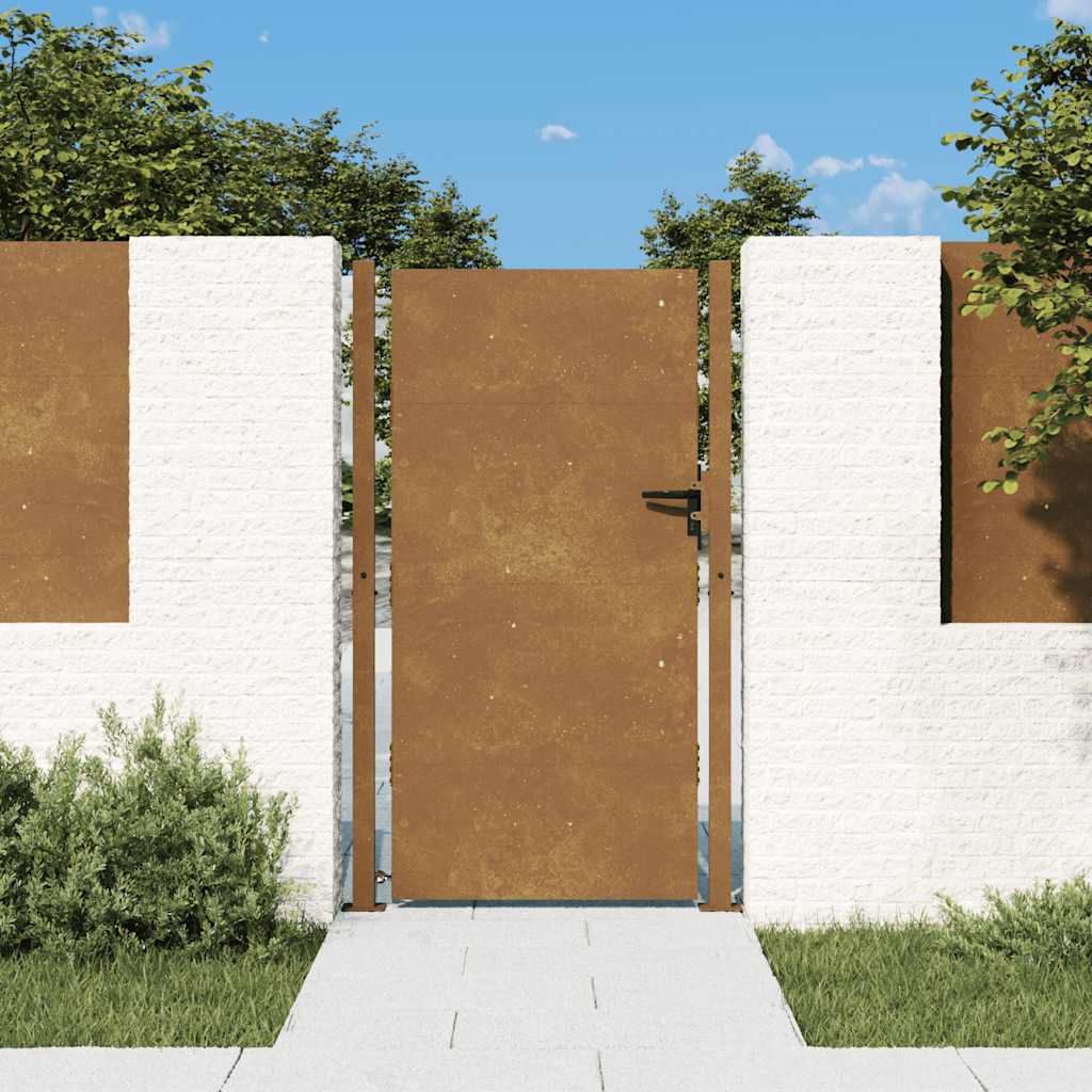 Cancello da giardino 100x200 cm in acciaio Corten | homemem39