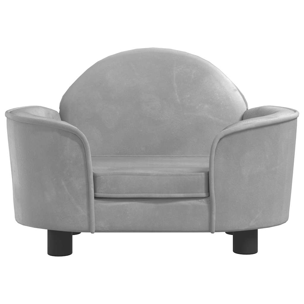 Lettino per Cani Grigio Chiaro 66x40x45 cm in Velluto - homemem39