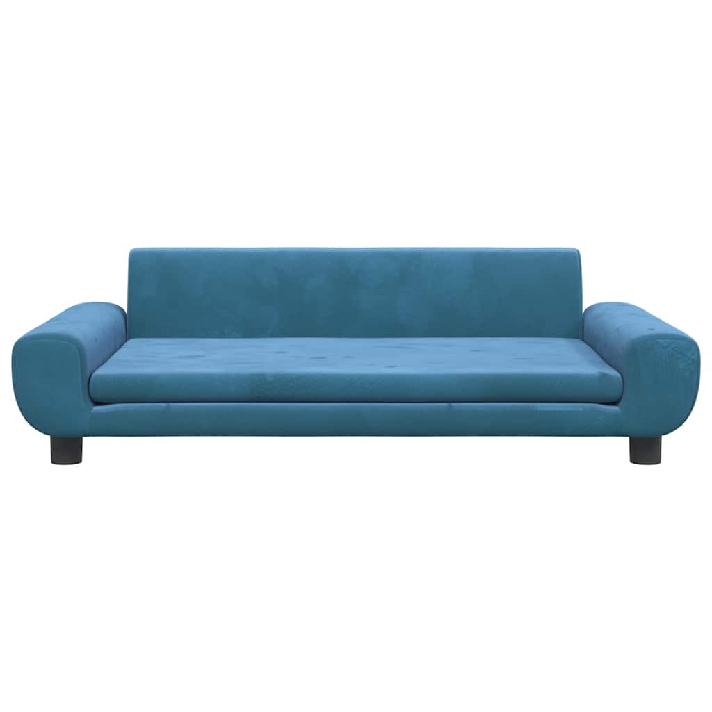 Lettino per Cani Blu 100x54x33 cm in Velluto | homemem39