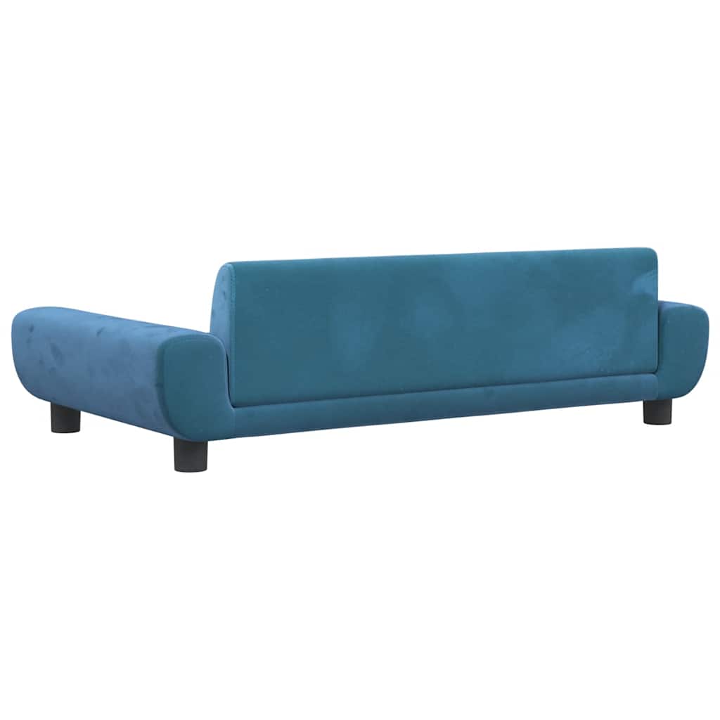 Lettino per Cani Blu 100x54x33 cm in Velluto | homemem39