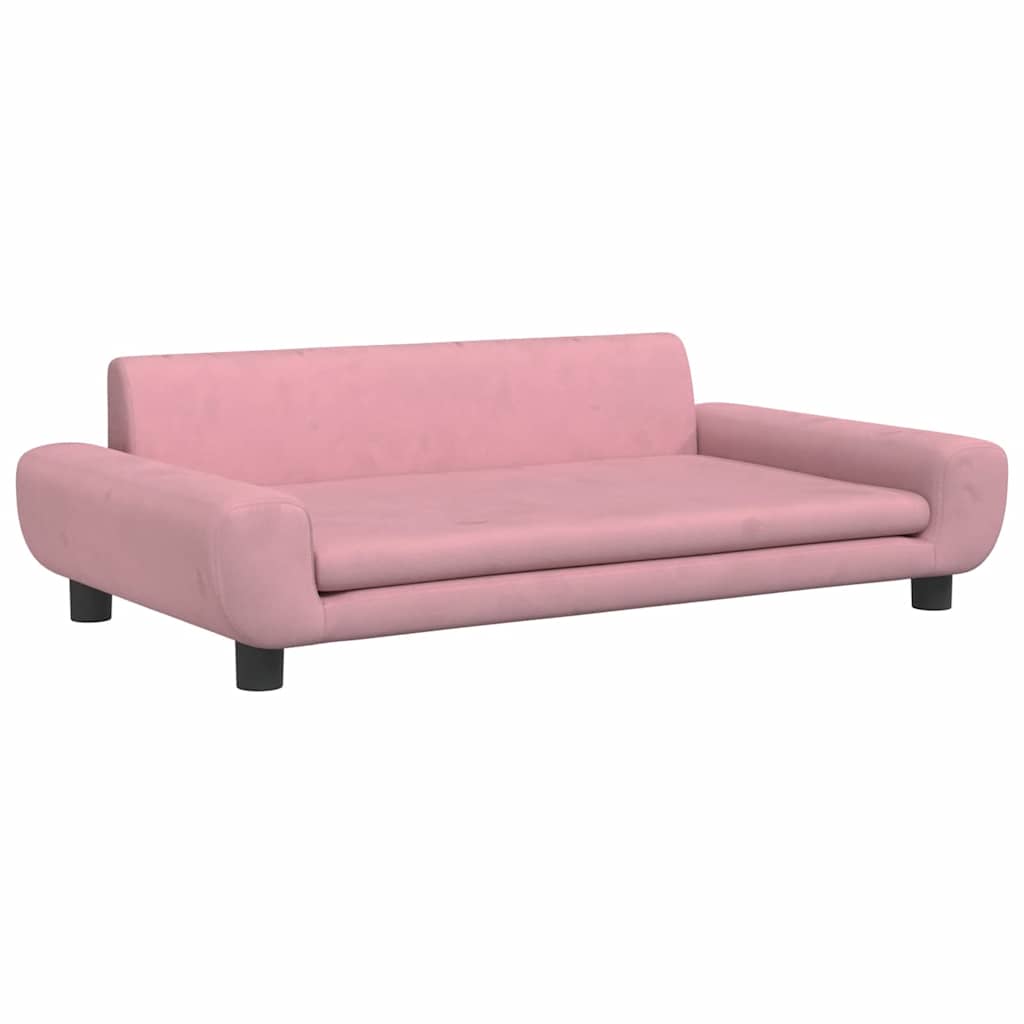 Lettino per Cani Rosa 100x54x33 cm in Velluto | homemem39