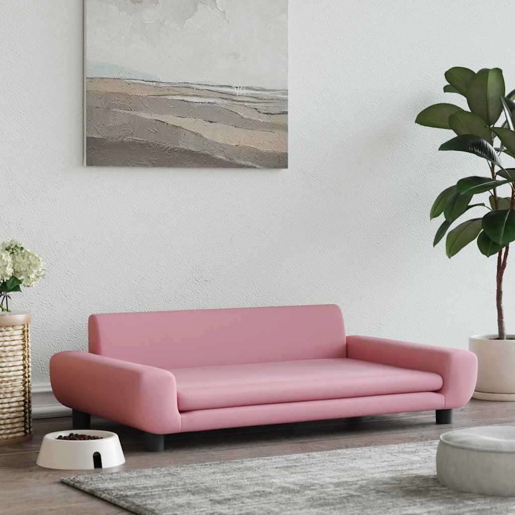 Lettino per Cani Rosa 100x54x33 cm in Velluto | homemem39