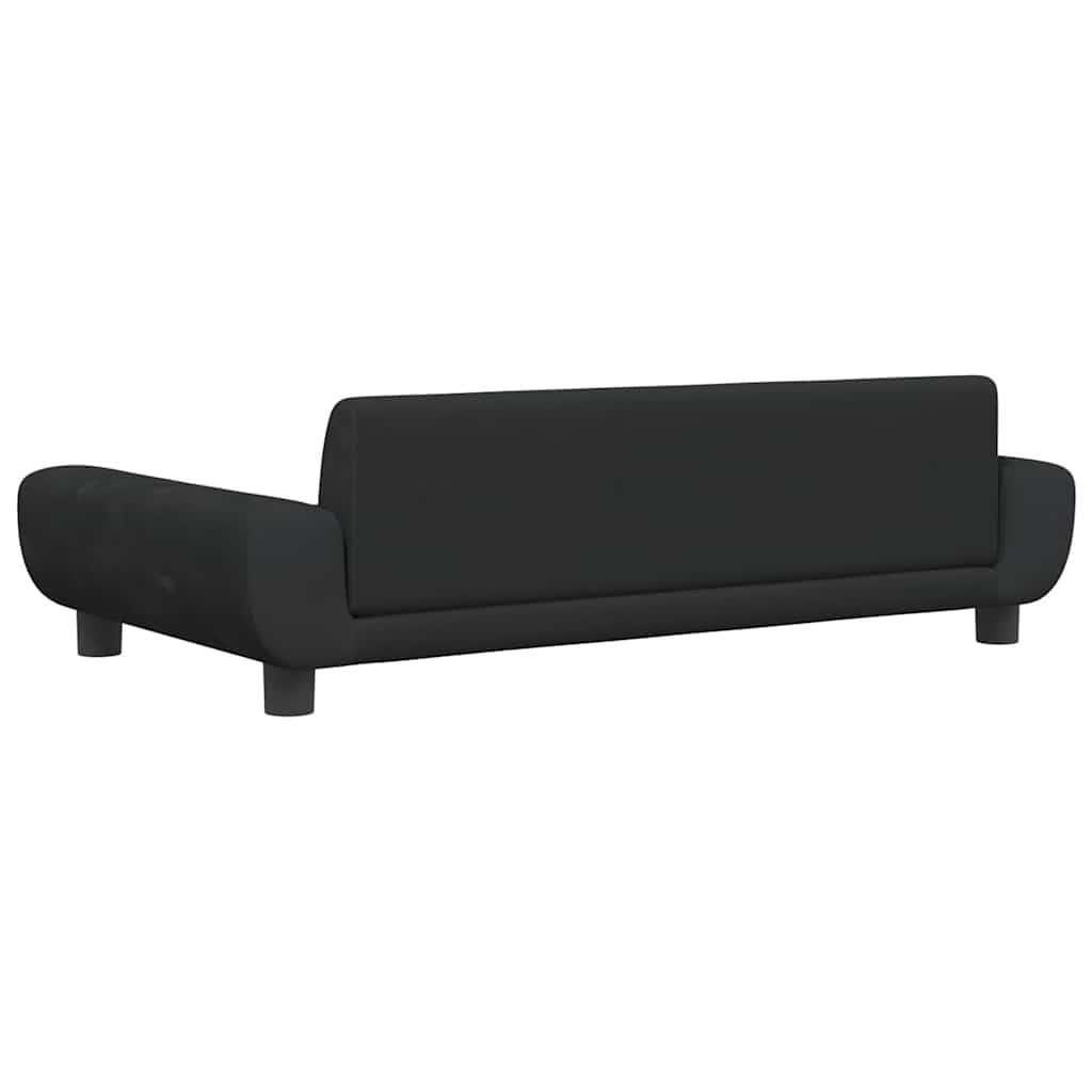Lettino per Cani Nero 100x54x33 cm in Velluto | homemem39