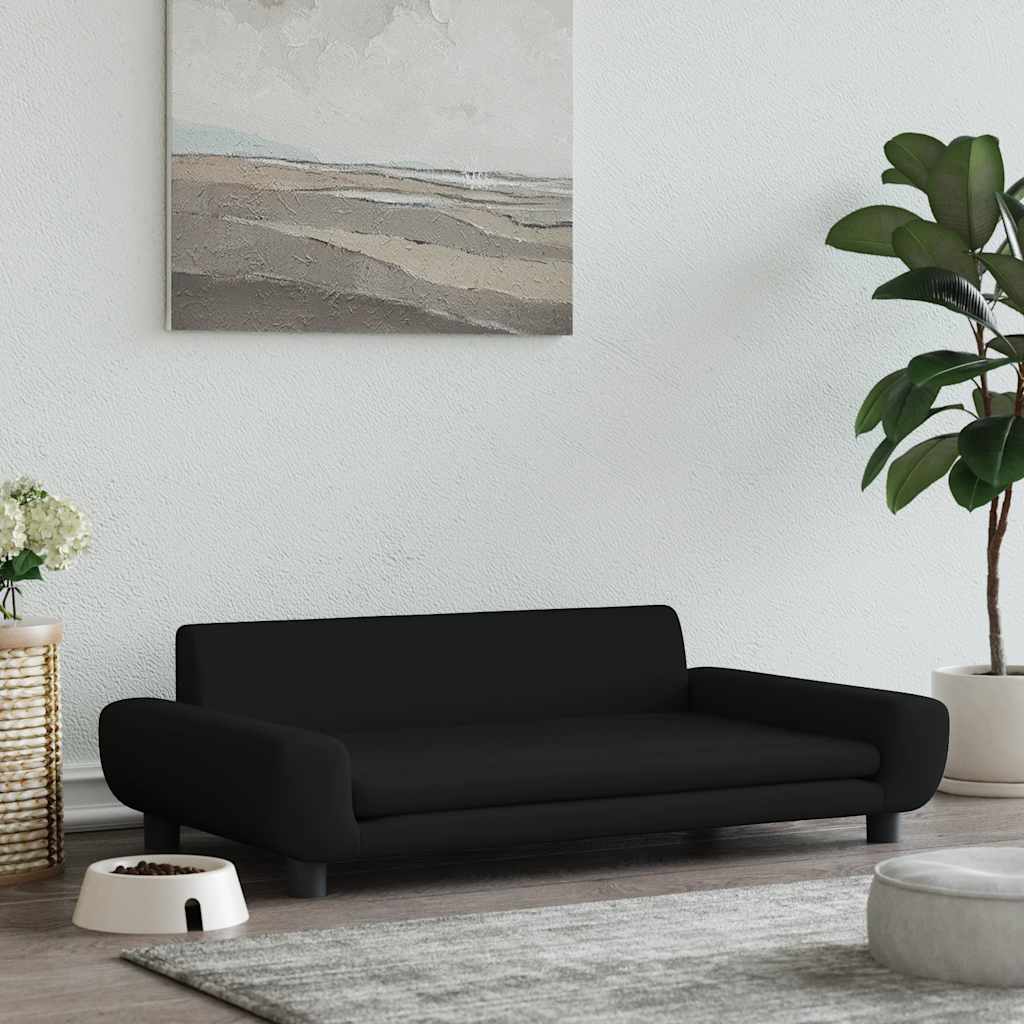 Lettino per Cani Nero 100x54x33 cm in Velluto | homemem39