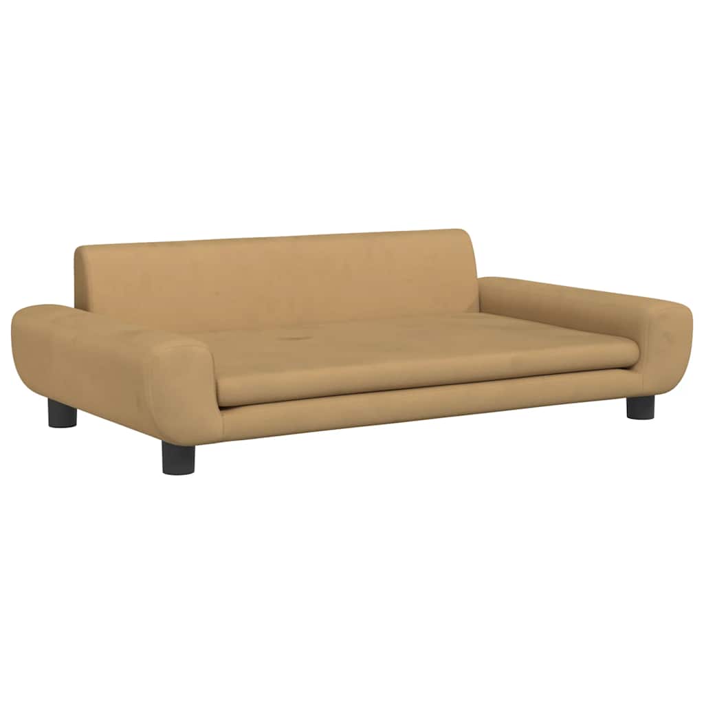 Lettino per Cani Marrone 100x54x33 cm in Velluto | homemem39