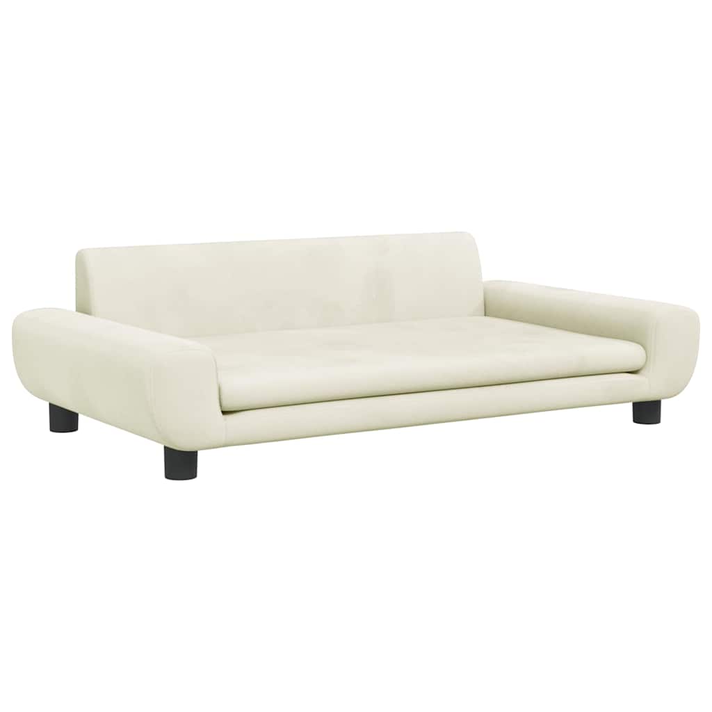 Lettino per Cani Crema 100x54x33 cm in Velluto | homemem39