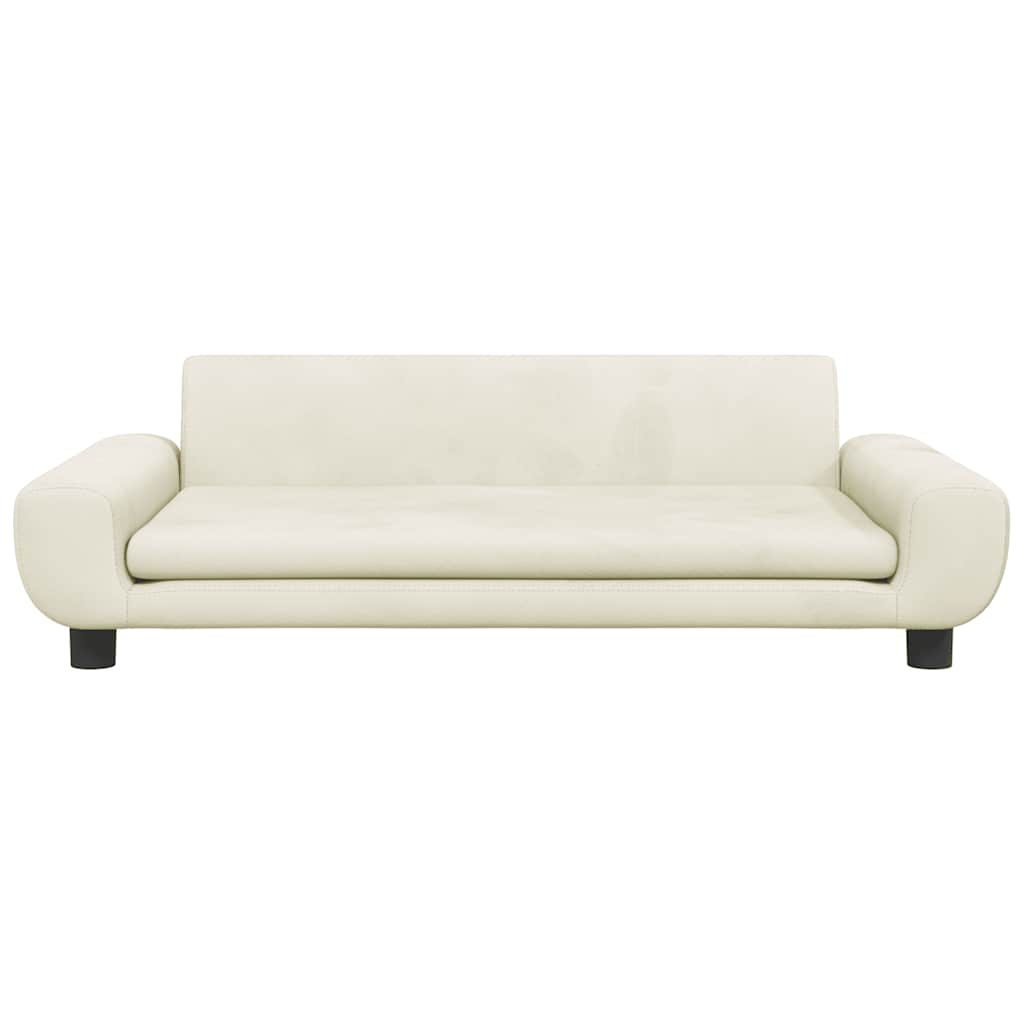 Lettino per Cani Crema 100x54x33 cm in Velluto | homemem39