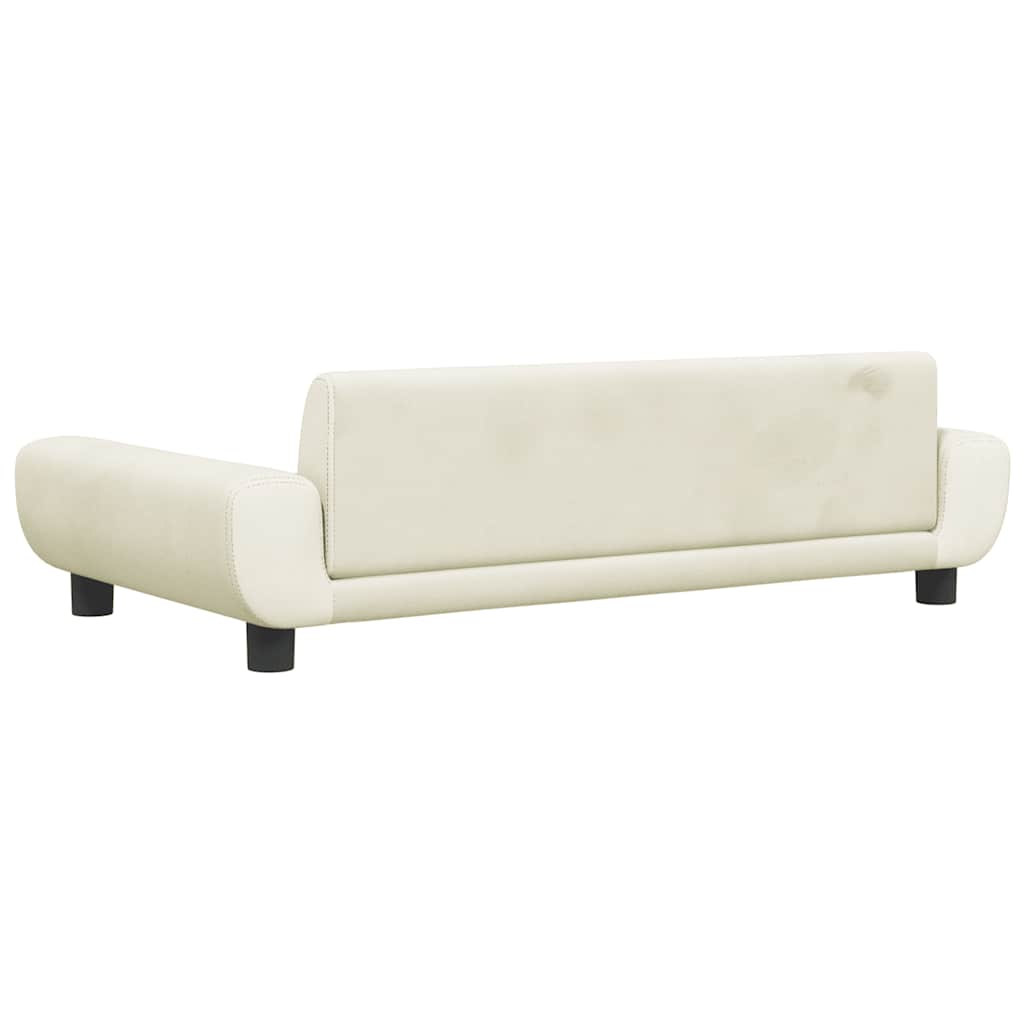 Lettino per Cani Crema 100x54x33 cm in Velluto | homemem39
