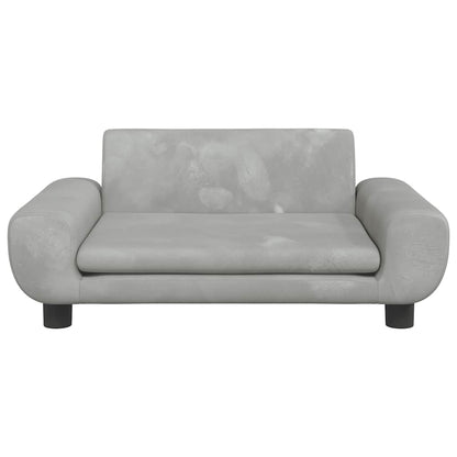 Lettino per Cani Grigio Chiaro 70x45x33 cm in Velluto | homemem39