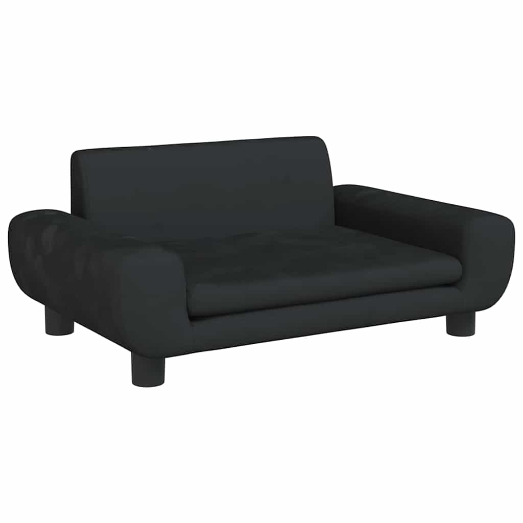 Lettino per Cani Nero 70x45x33 cm in Velluto | homemem39