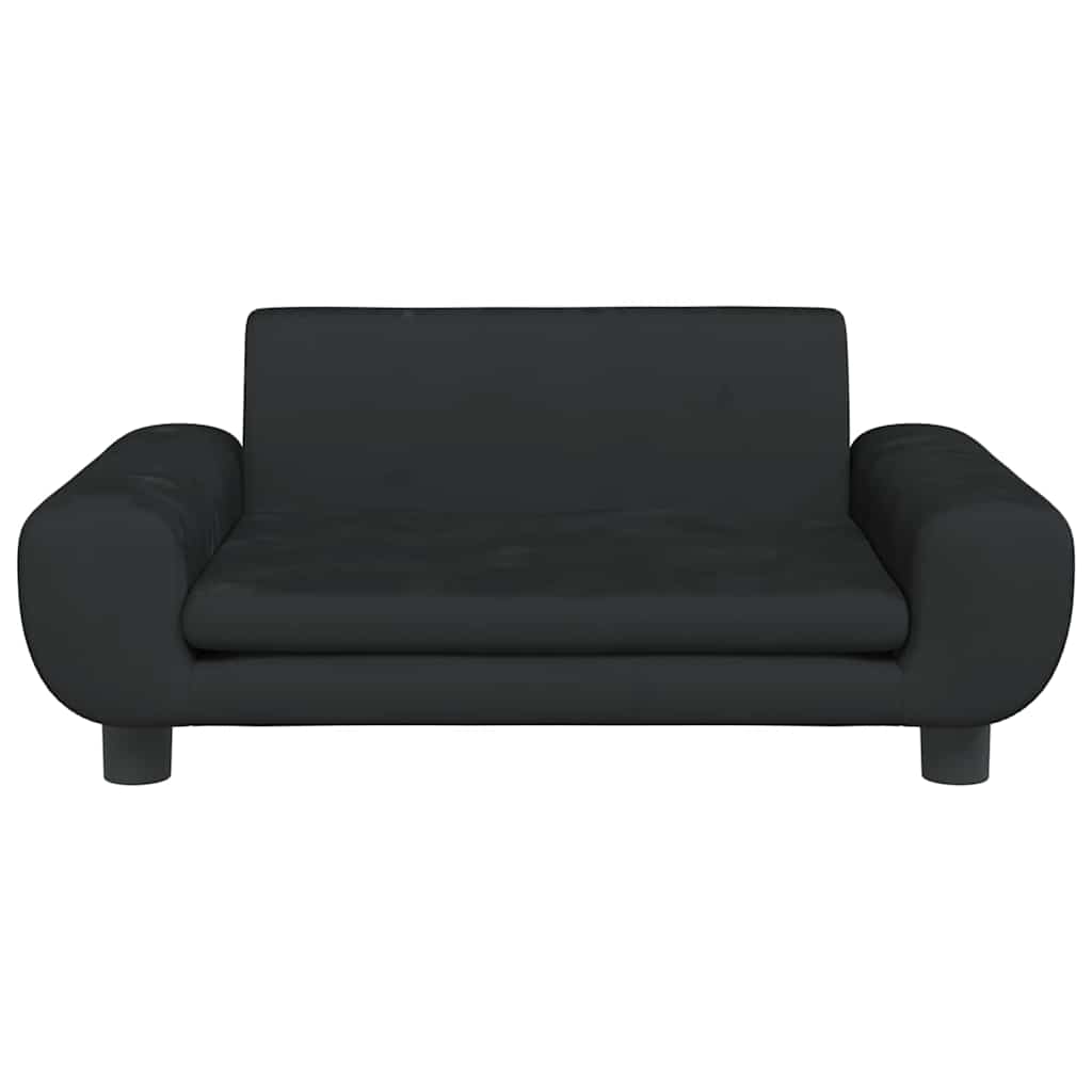 Lettino per Cani Nero 70x45x33 cm in Velluto | homemem39