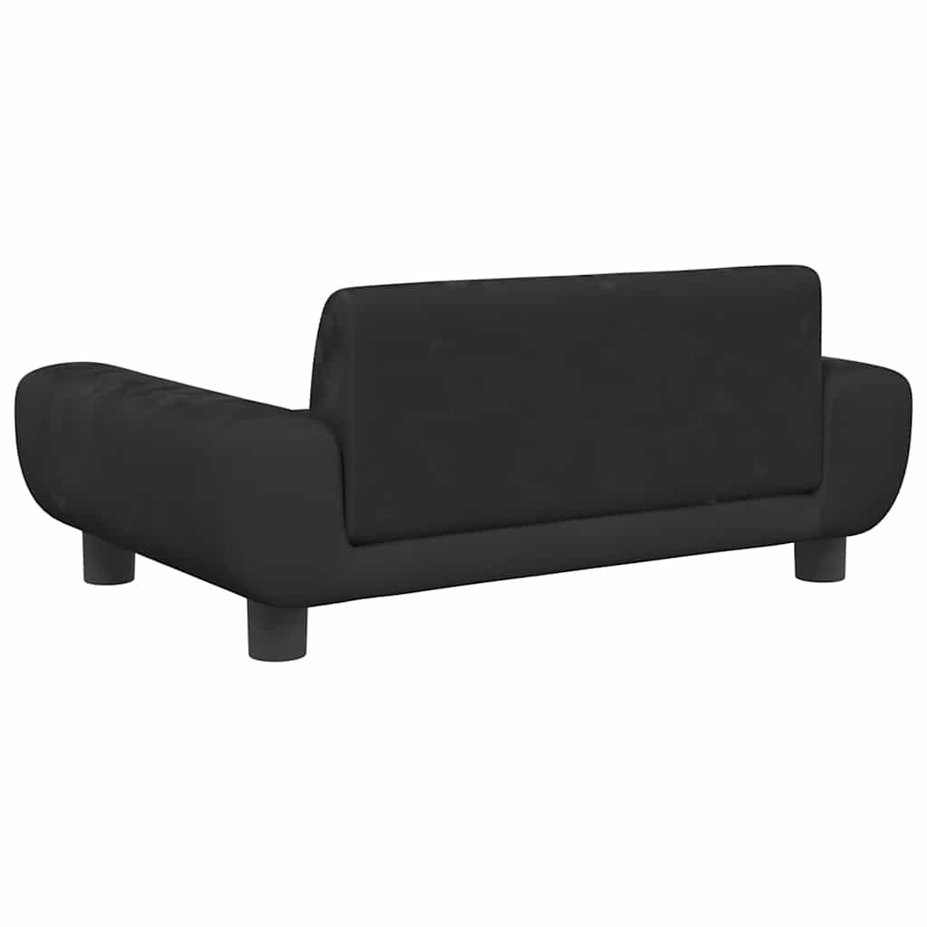 Lettino per Cani Nero 70x45x33 cm in Velluto | homemem39
