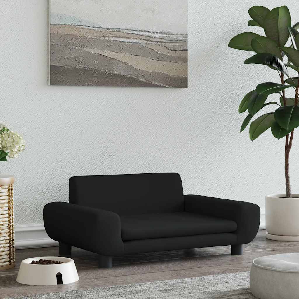 Lettino per Cani Nero 70x45x33 cm in Velluto | homemem39