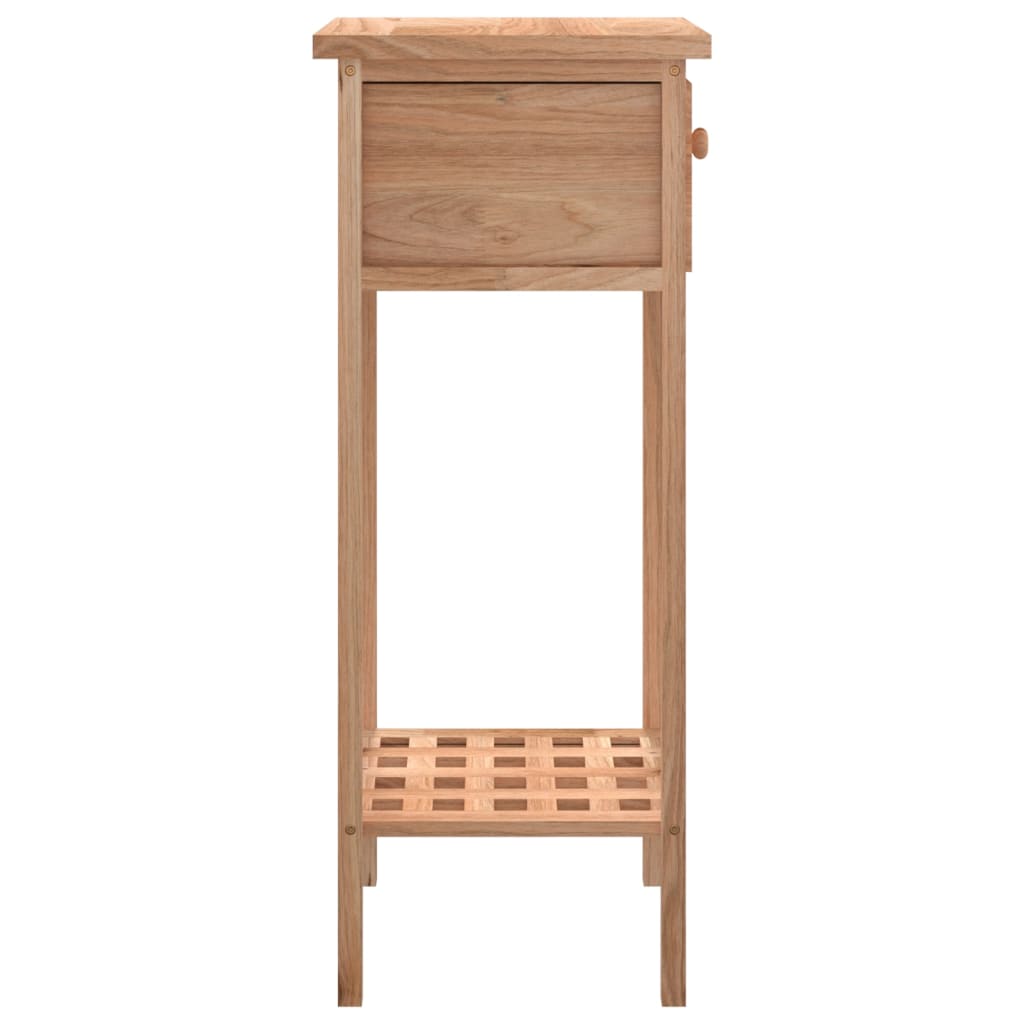 Tavolino con Cassetto 25x25x60 cm Legno Massello di Noce | homemem39