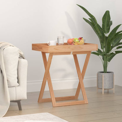 Tavolo a Vassoio Pieghevole 52x36x56,5cm Legno Massello di Noce - homemem39