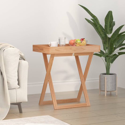 Tavolo a Vassoio Pieghevole 52x36x56,5cm Legno Massello di Noce - homemem39