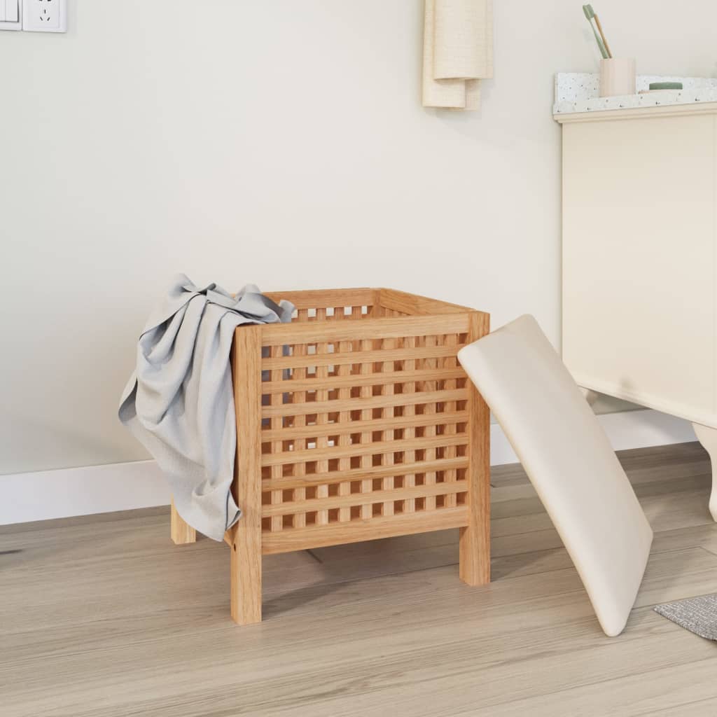 Sgabello da Bagno 48x47,5x52 cm in Legno Massello di Noce | homemem39