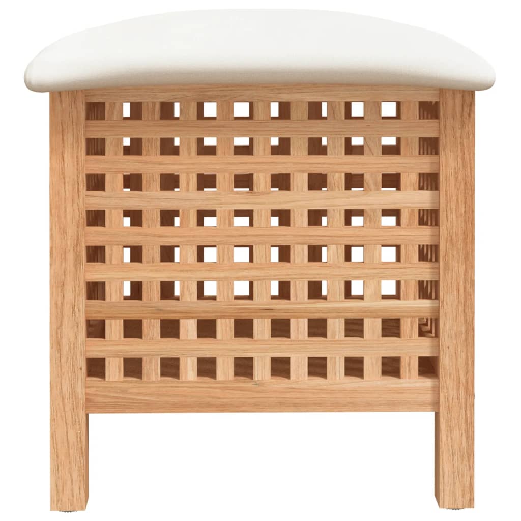Sgabello da Bagno 48x47,5x52 cm in Legno Massello di Noce | homemem39