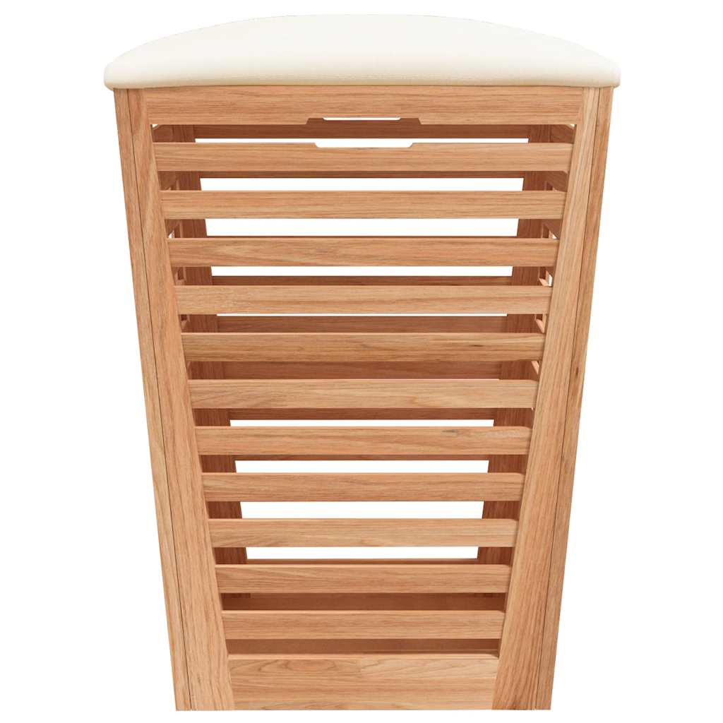 Sgabello da Bagno 40,5x40,5x56 cm in Legno Massello di Noce | homemem39