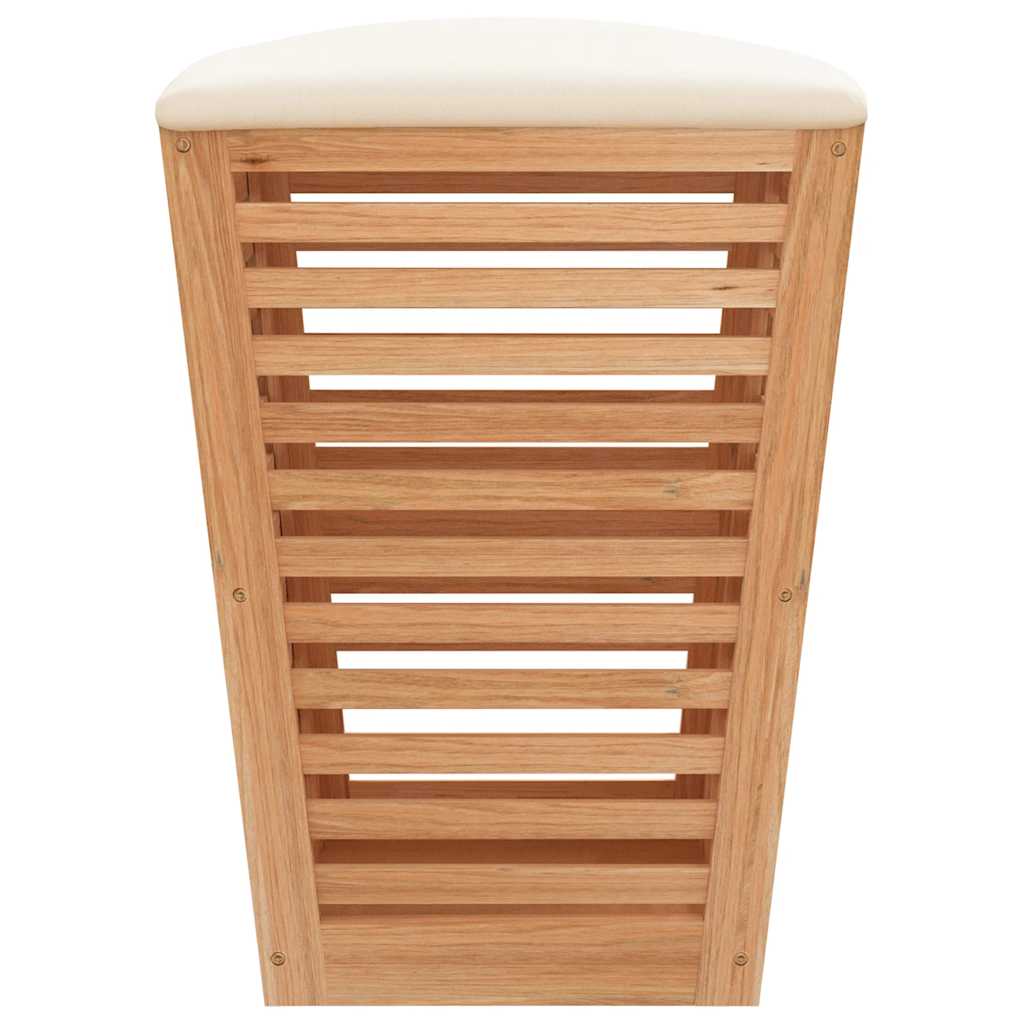 Sgabello da Bagno 40,5x40,5x56 cm in Legno Massello di Noce | homemem39