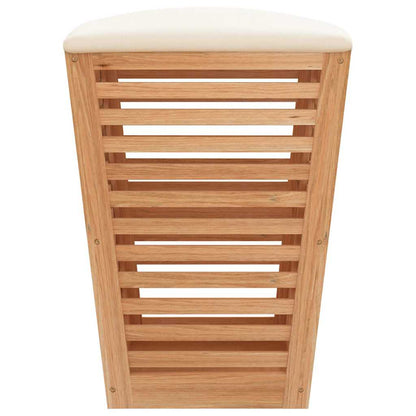 Sgabello da Bagno 40,5x40,5x56 cm in Legno Massello di Noce | homemem39