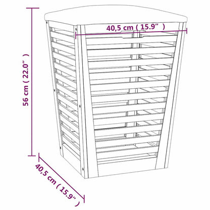 Sgabello da Bagno 40,5x40,5x56 cm in Legno Massello di Noce | homemem39