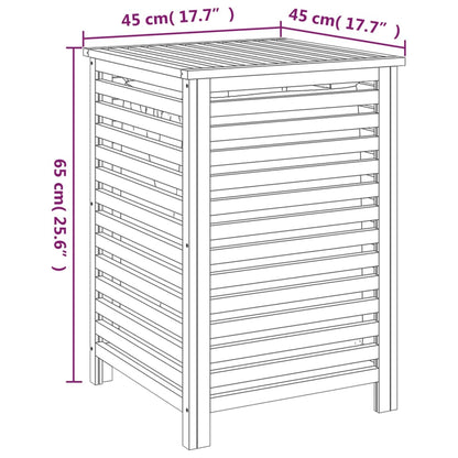 Cesto del Bucato 45x45x65 cm Legno Massello di Noce - homemem39