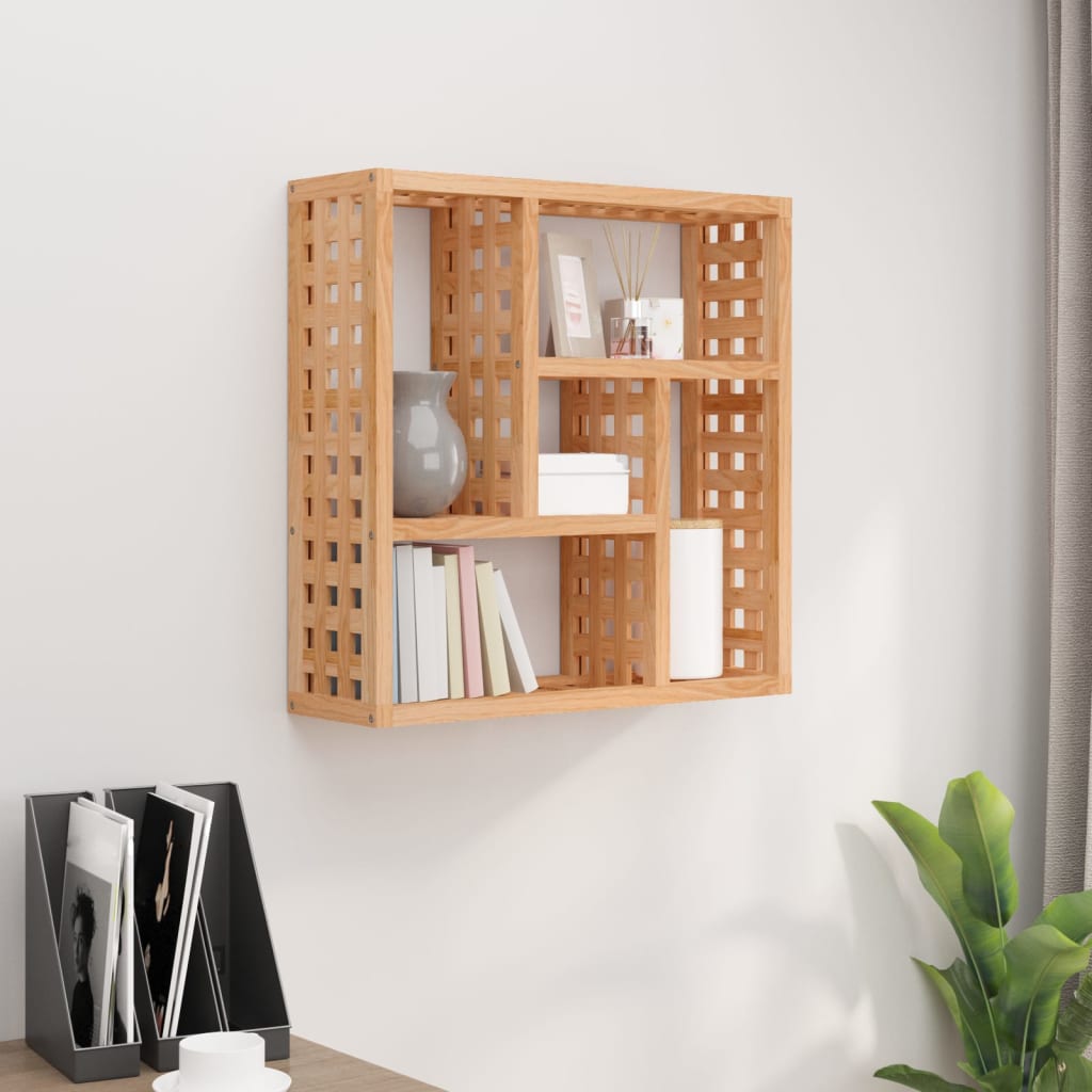 Mensola da Parete 49x15x49 cm in Legno Massello di Noce | homemem39