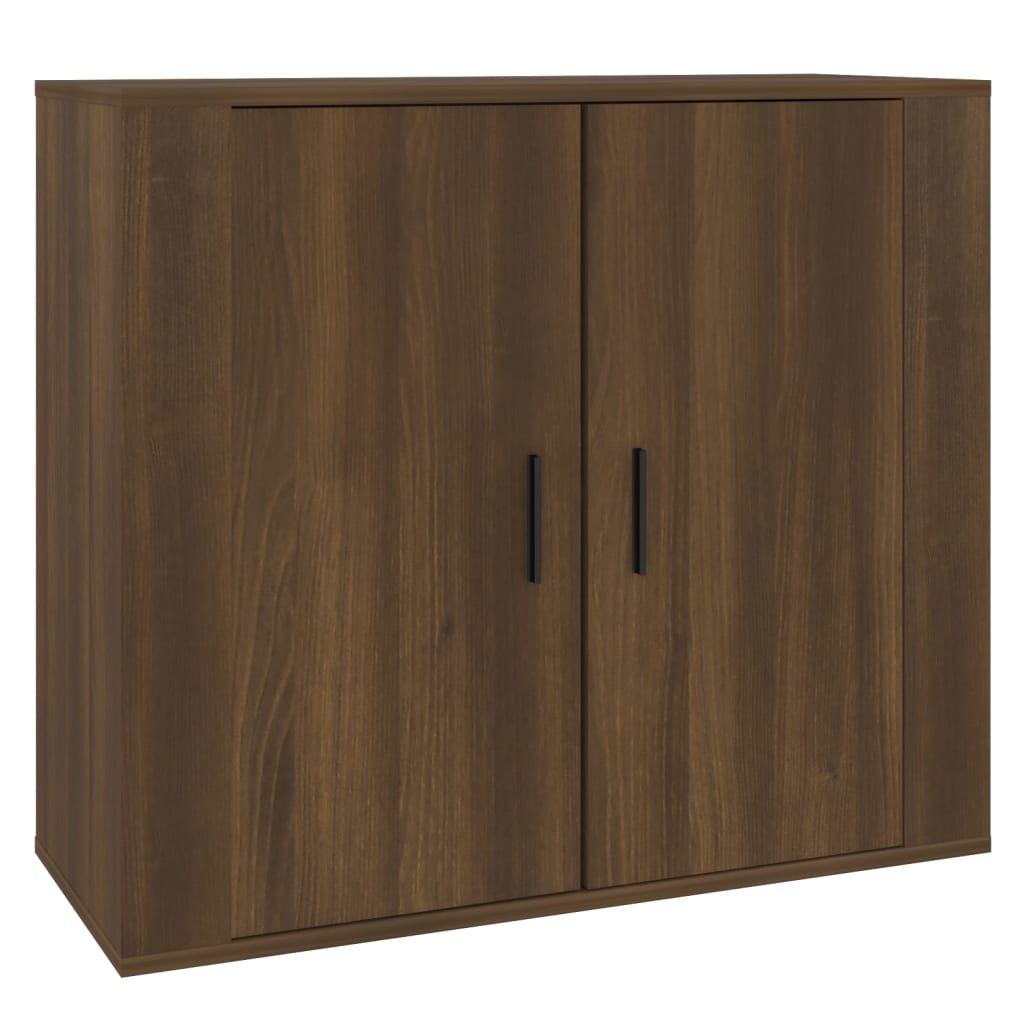 Credenza Rovere Marrone 80x33x70 cm in Legno Multistrato - homemem39