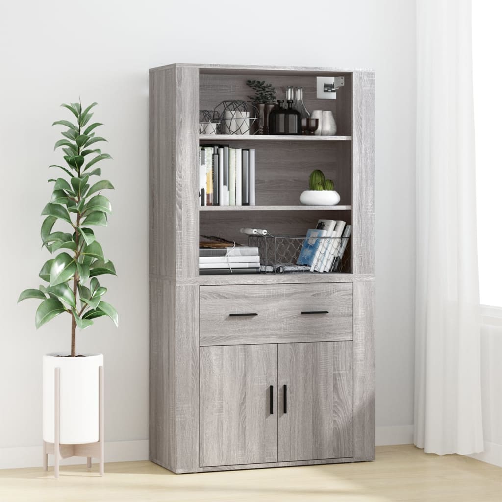 Mobile Pensile Grigio Sonoma 80x33x80 cm in Legno Multistrato - homemem39