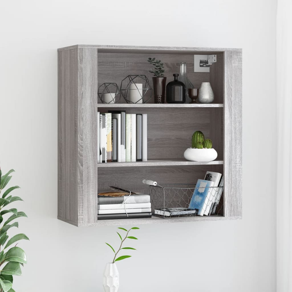 Mobile Pensile Grigio Sonoma 80x33x80 cm in Legno Multistrato - homemem39