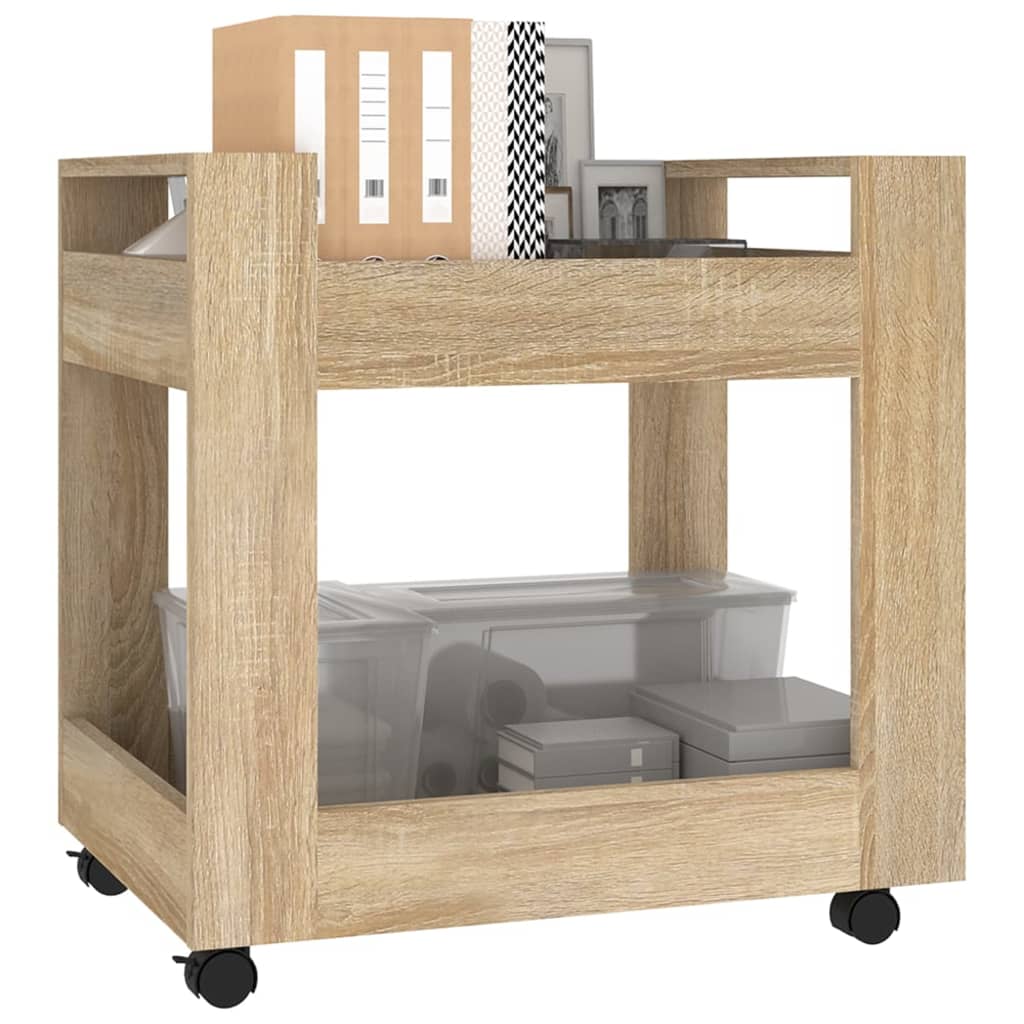 Carrello Scrivania rovere sonoma 60x45x60 cm Legno Multistrato | homemem39